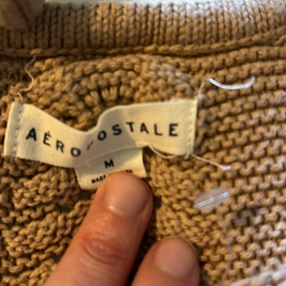 Aeropostale Knit Crop Top in Tan - Picture 2 of 2